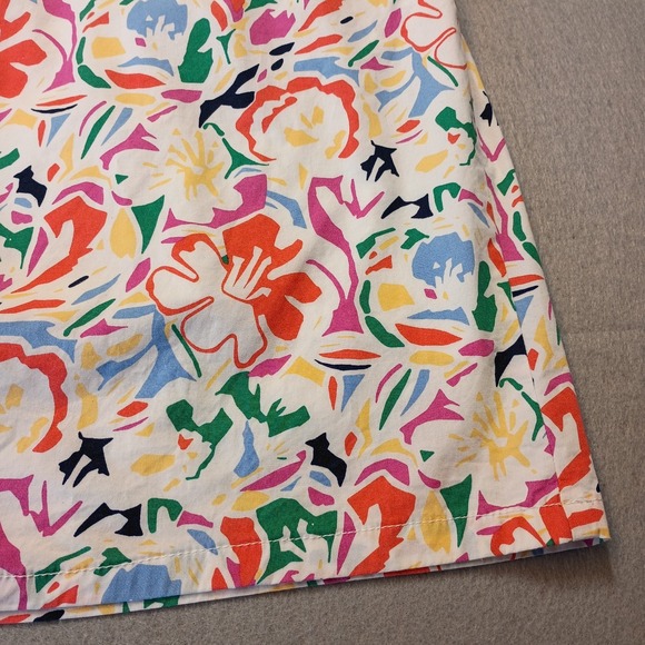 St John's Bay Woman's 18 Floral Skort White Pink Orange Yellow Cotton Stretch - Picture 11 of 11